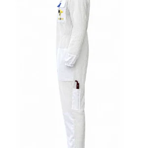 SOFTSAFE 3 Layer Ventilated Beekeeping Suit with Removable Fencing Veil – Breathable Mesh Full Body Bee Suit, UV Protection Hood, Reinforced Pockets